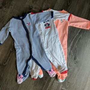 Carter's Girl Pajamas (3) 6 months